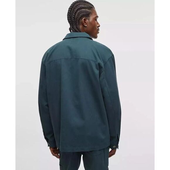 Mode of One NWT Relaxed Fit Utility Shirt Jacket Deep Malachite - Picture 4 of 5